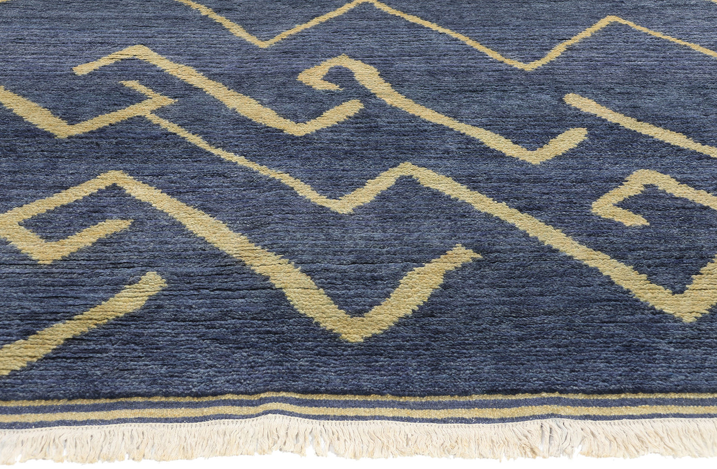 8 x 10 Azure Cascade Modern Blue Moroccan Rug 31207