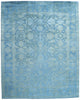 12 x 15 Hand-Carved Textured Blue Overdyed Rug 80935