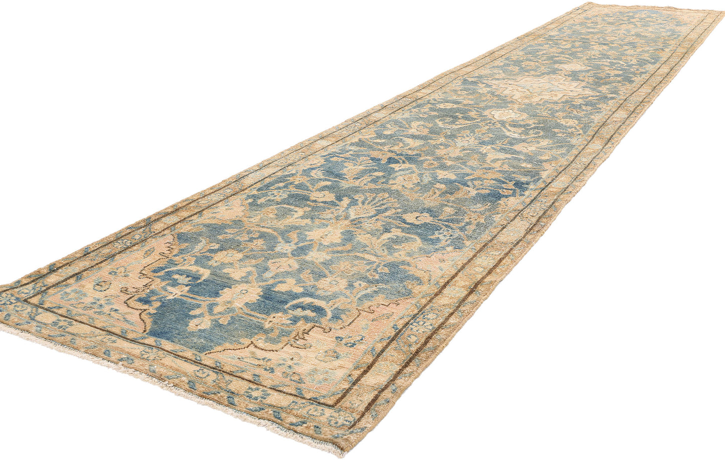 3 x 15 Antique Blue Persian Malayer Rug 61328
