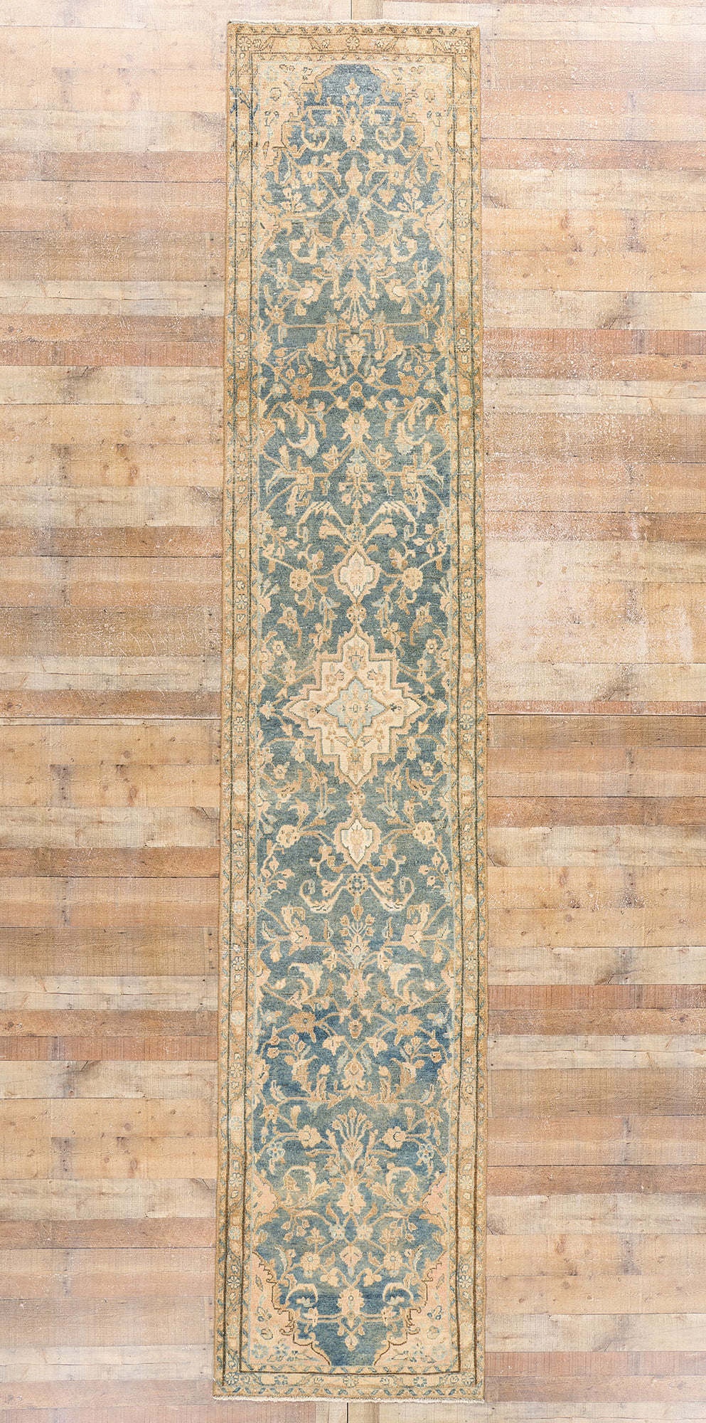 3 x 15 Antique Blue Persian Malayer Rug 61328