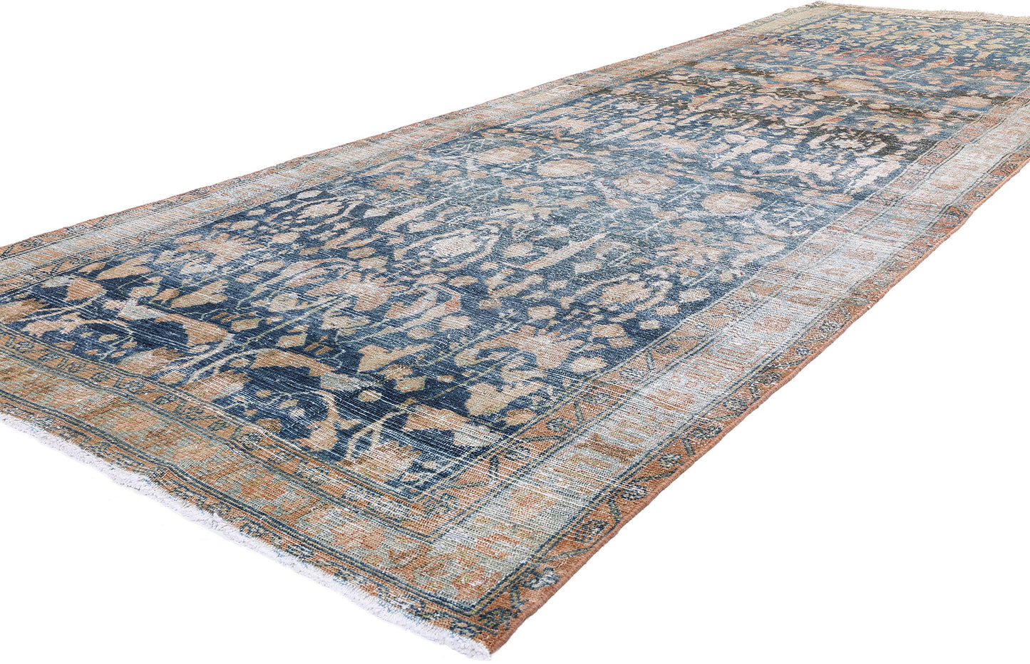 5 x 15 Antique Blue Persian Malayer Rug 61346