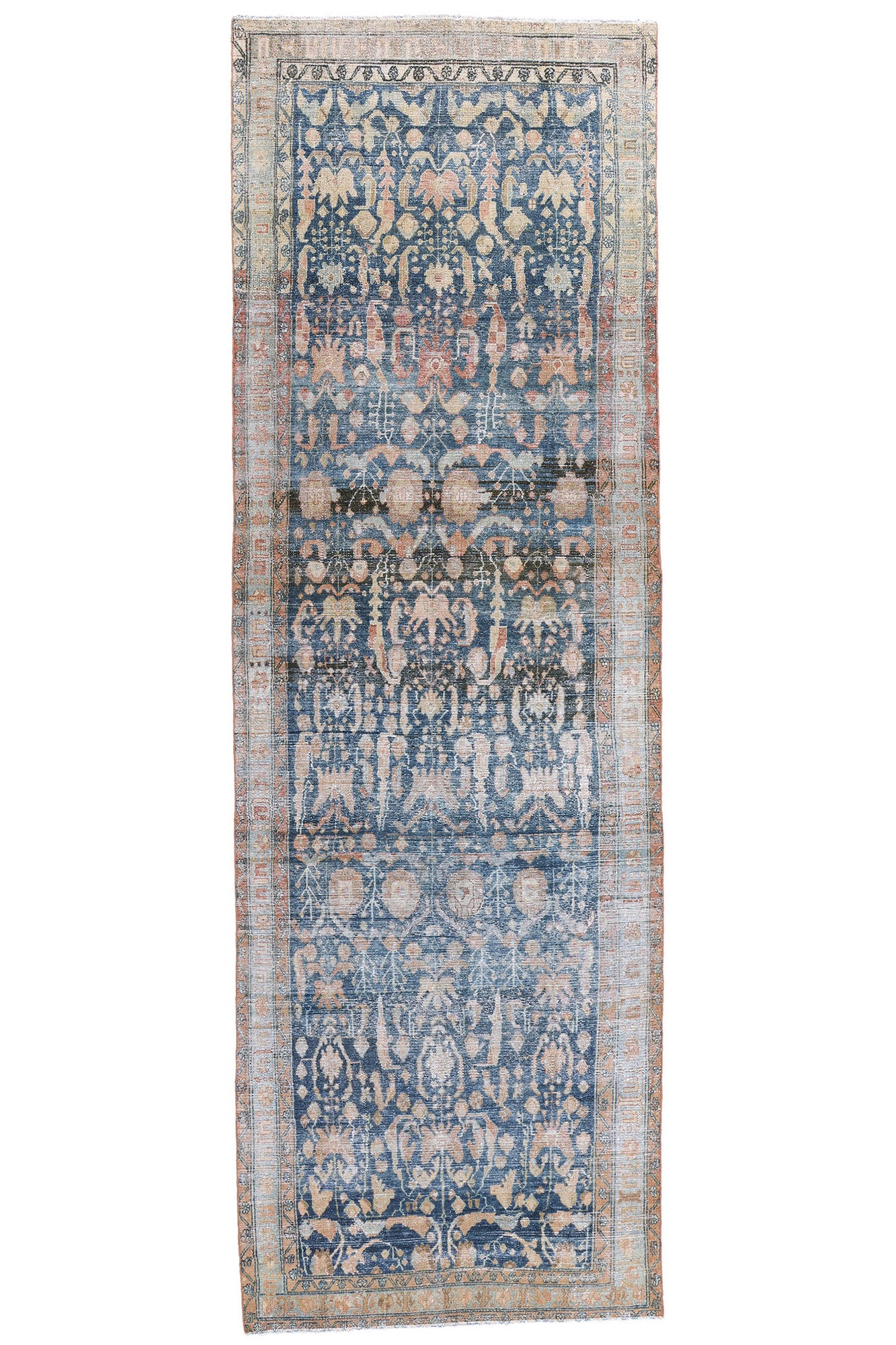 5 x 15 Antique Blue Persian Malayer Rug 61346