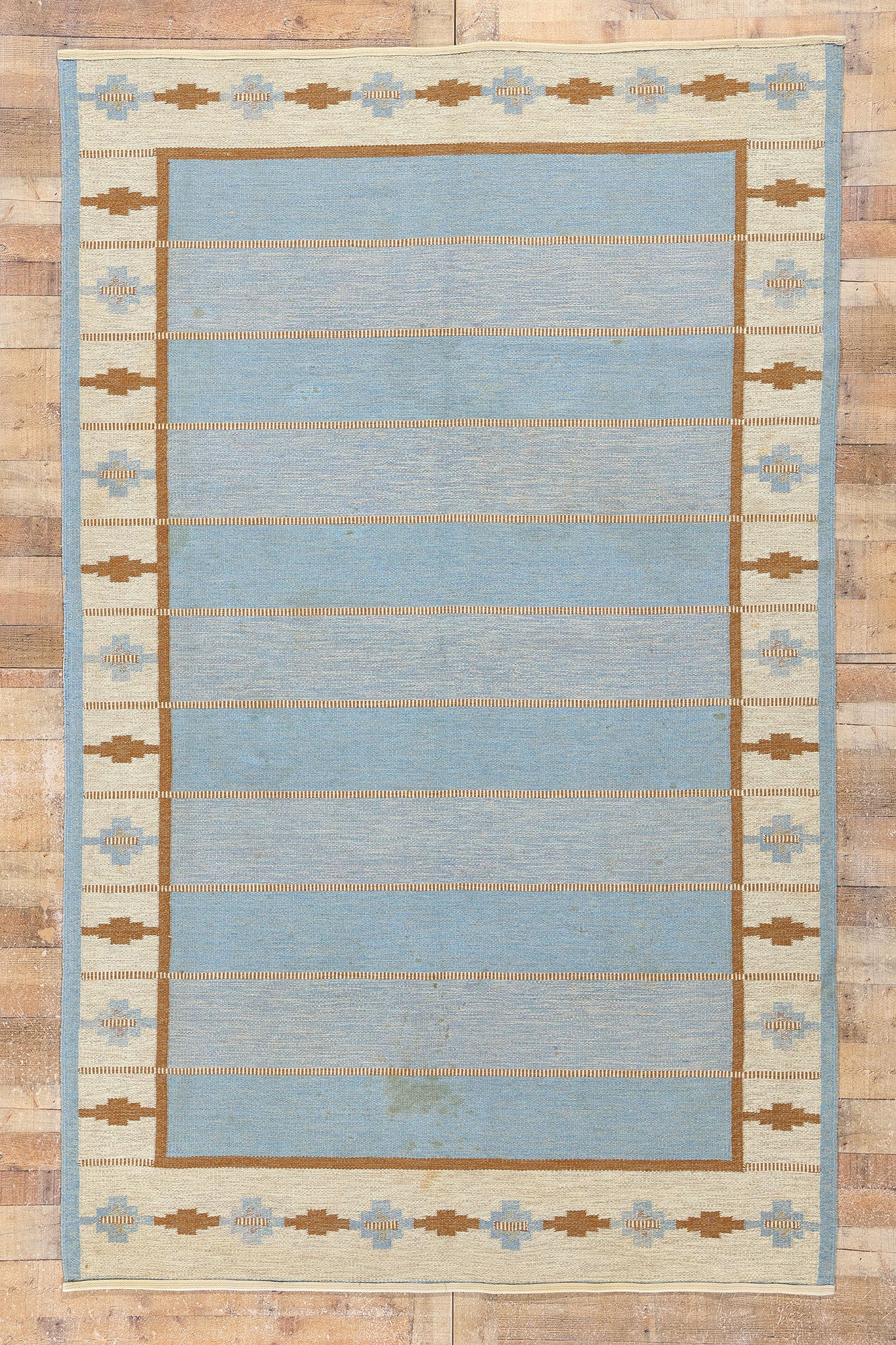 6 x 10 Vintage Swedish Rollakan Rug 79041