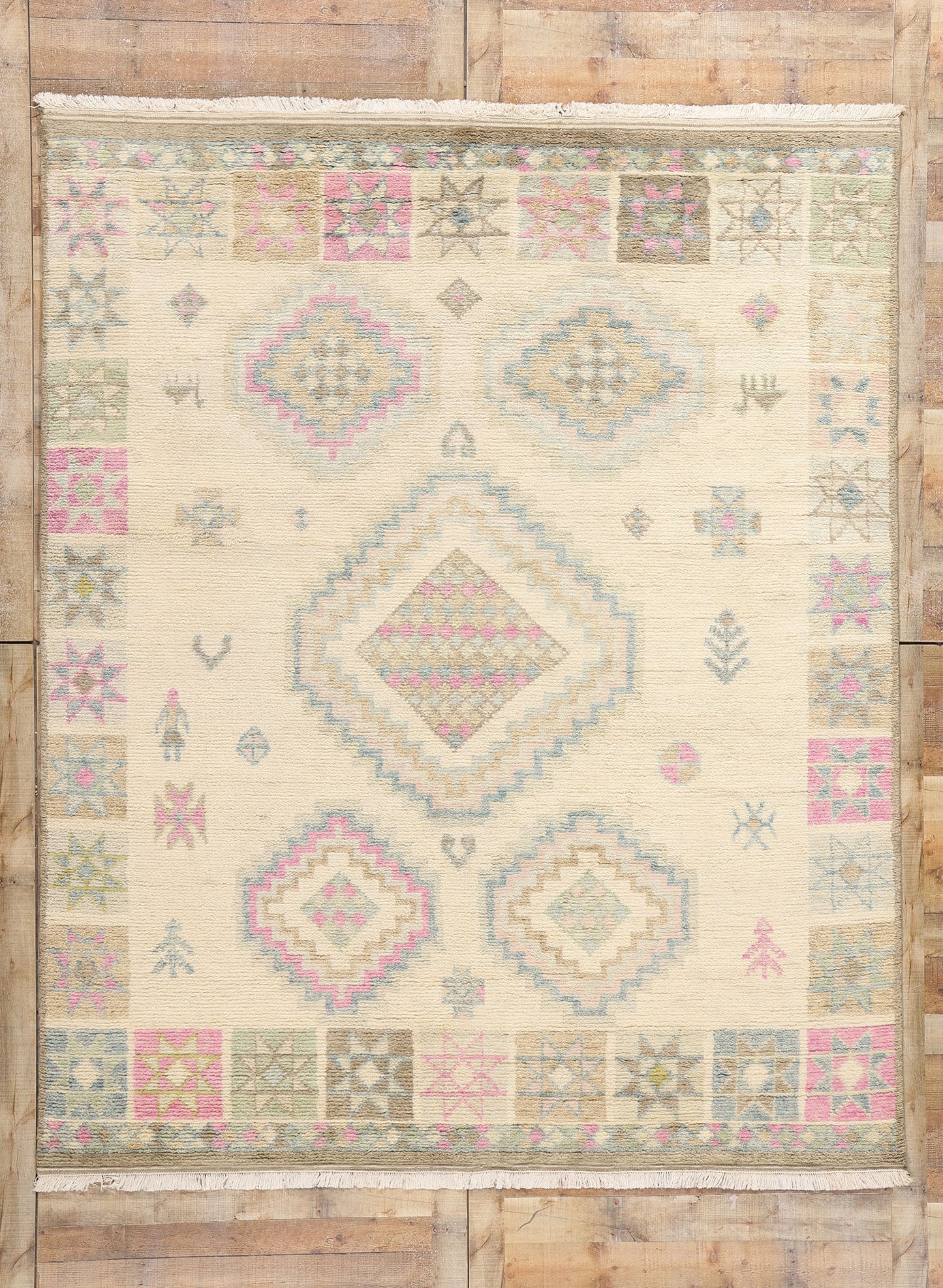 8 x 10 Blushing Oasis Modern Boho Moroccan Rug 31208