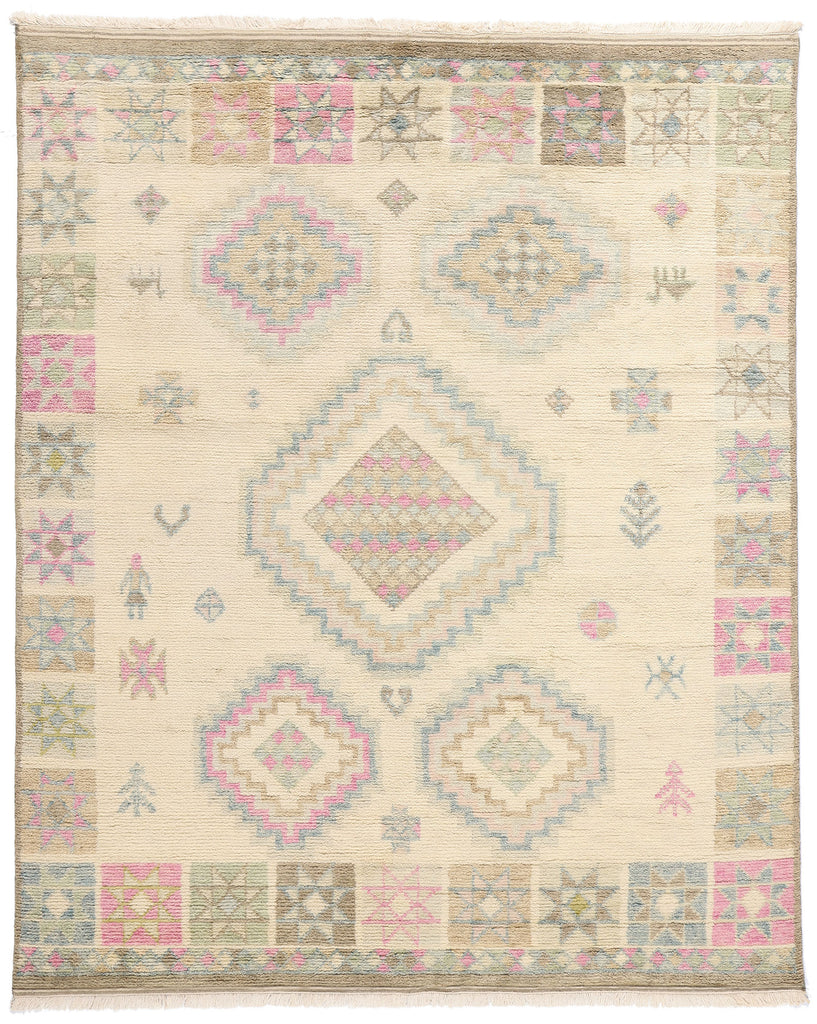 8 x 10 Blushing Oasis Modern Boho Moroccan Rug 31208