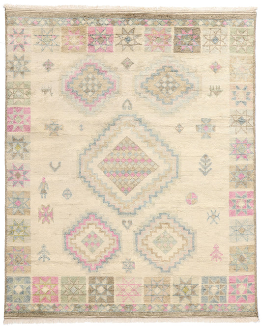 8 x 10 Blushing Oasis Modern Boho Moroccan Rug 31208