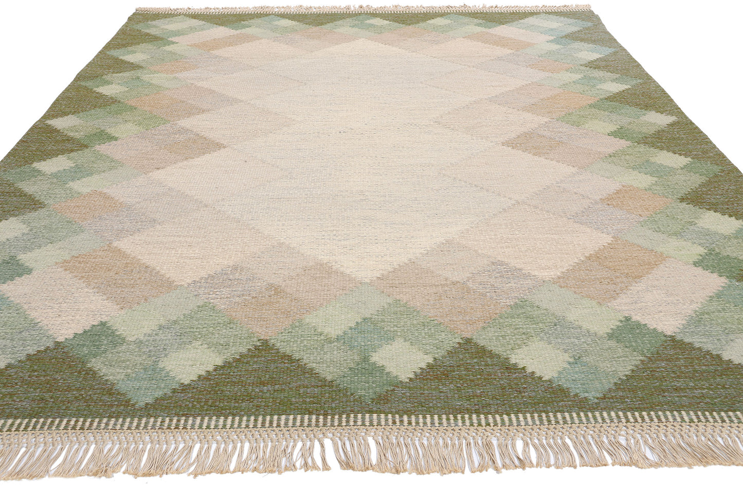 6 x 9 Brita Svefors Vintage Swedish Rollakan Rug 79027