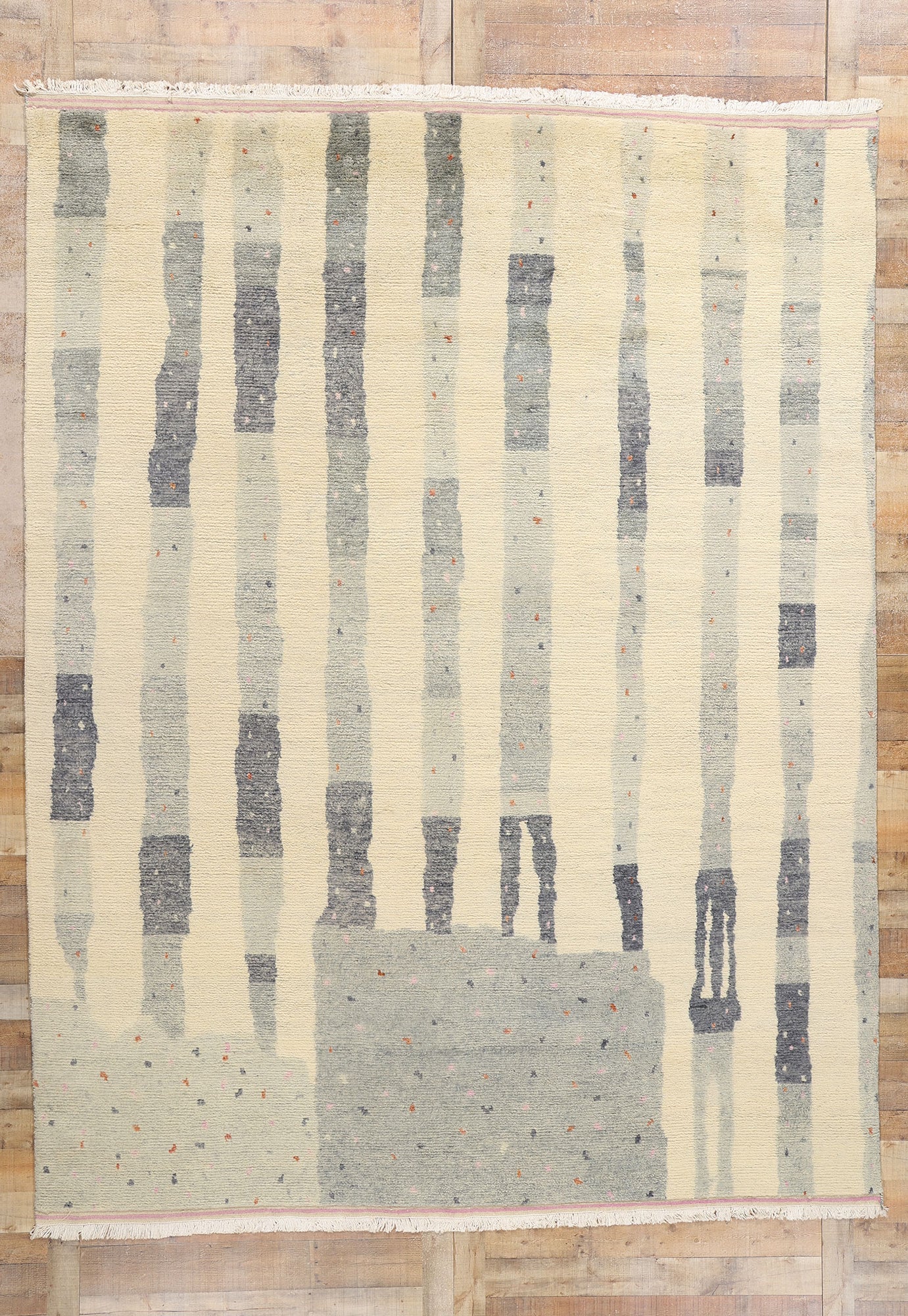 9 x 12 Organic Modern Brutalist Moroccan Rug 31282