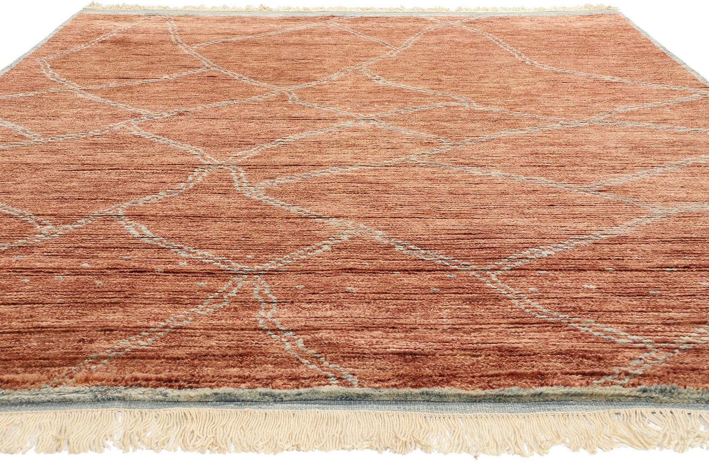 8 x 10 Burnt Sienna Cascade Modern Moroccan Rug 31246
