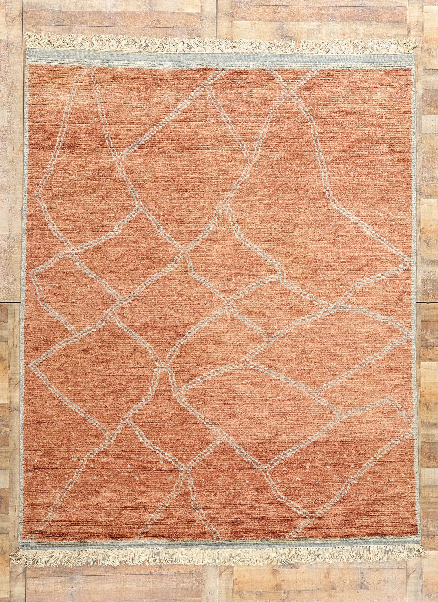8 x 10 Burnt Sienna Cascade Modern Moroccan Rug 31246