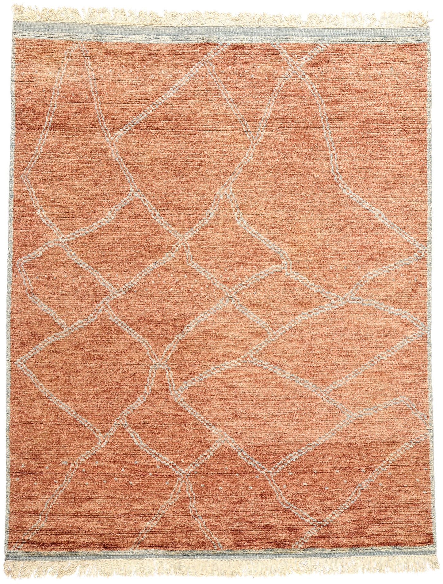 8 x 10 Burnt Sienna Cascade Modern Moroccan Rug 31246