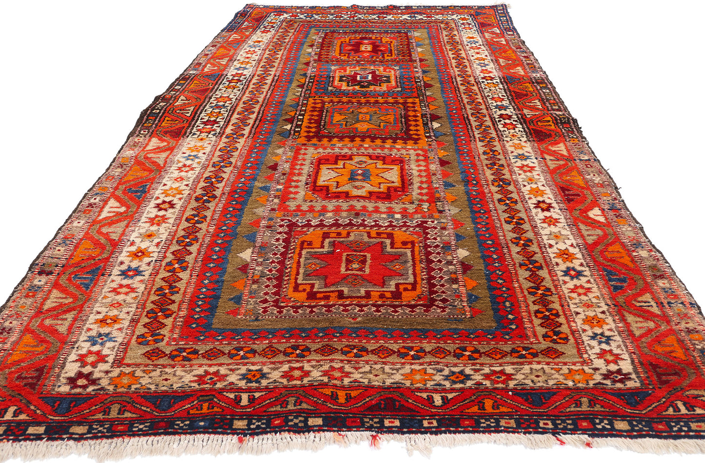 5 x 11 Antique Caucasian Kazak Rug 79022