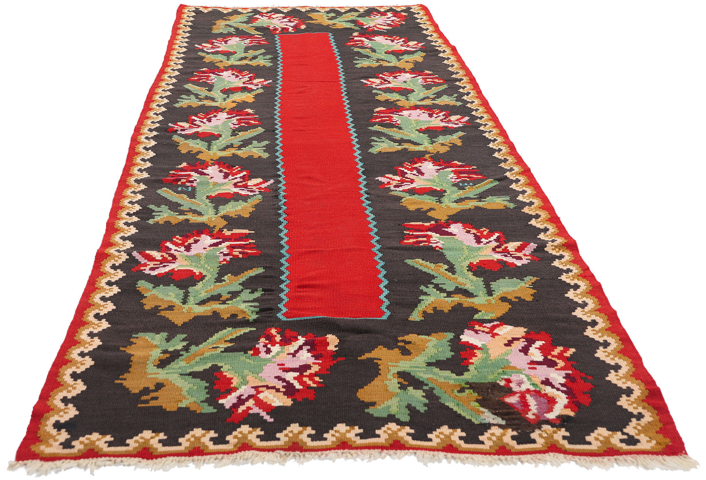 3 x 10 Antique Caucasian Karabagh Kilim Rug 79207