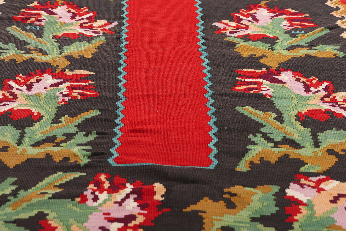 3 x 10 Antique Caucasian Karabagh Kilim Rug 79207