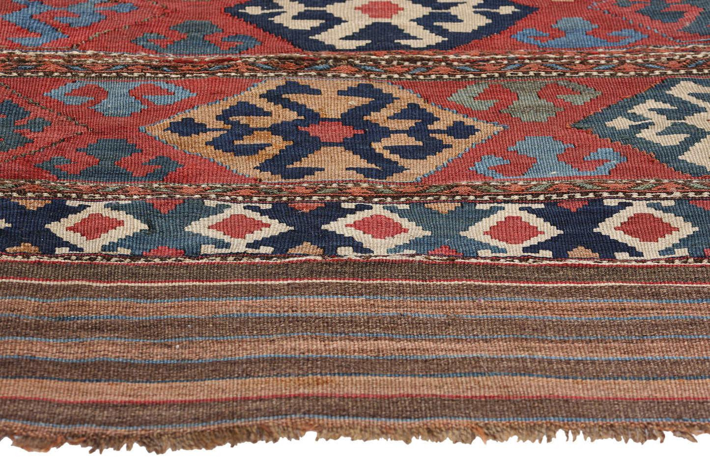 3 x 4 Antique Caucasian Shirvan Kilim Rug 78941