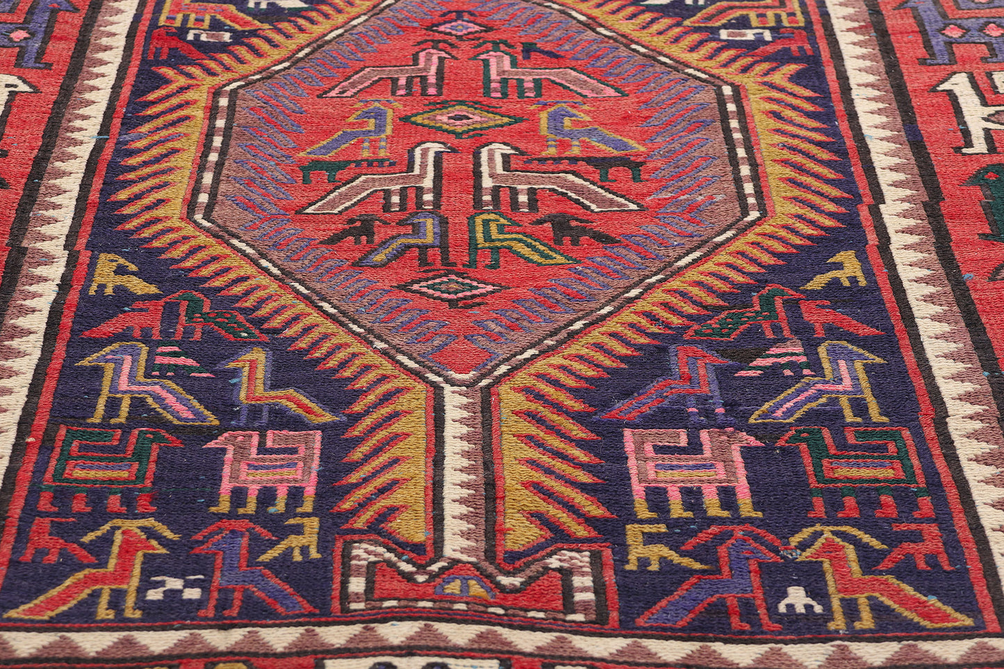 3 x 10 Antique Caucasian Soumak Rug 78937