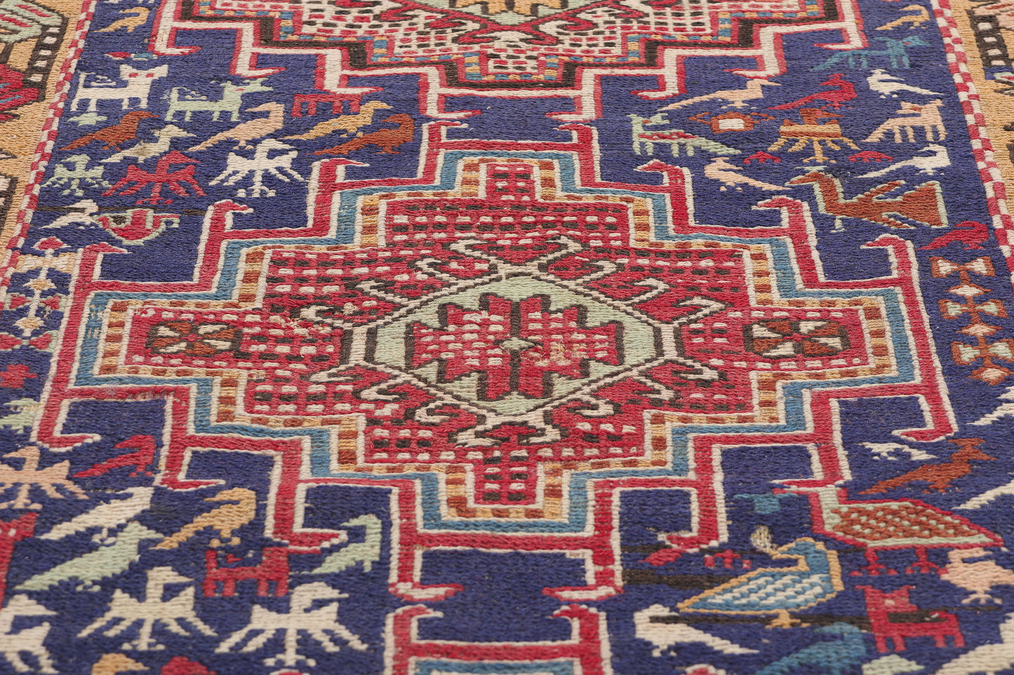 3 x 4 Antique Caucasian Soumak Rug 78942