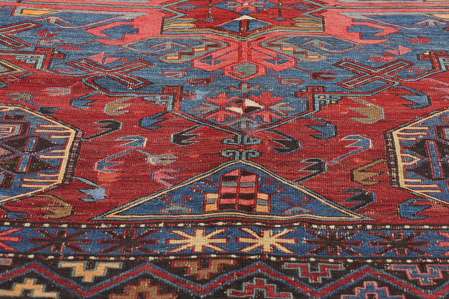 8 x 11 Antique Caucasian Soumak Rug 78953