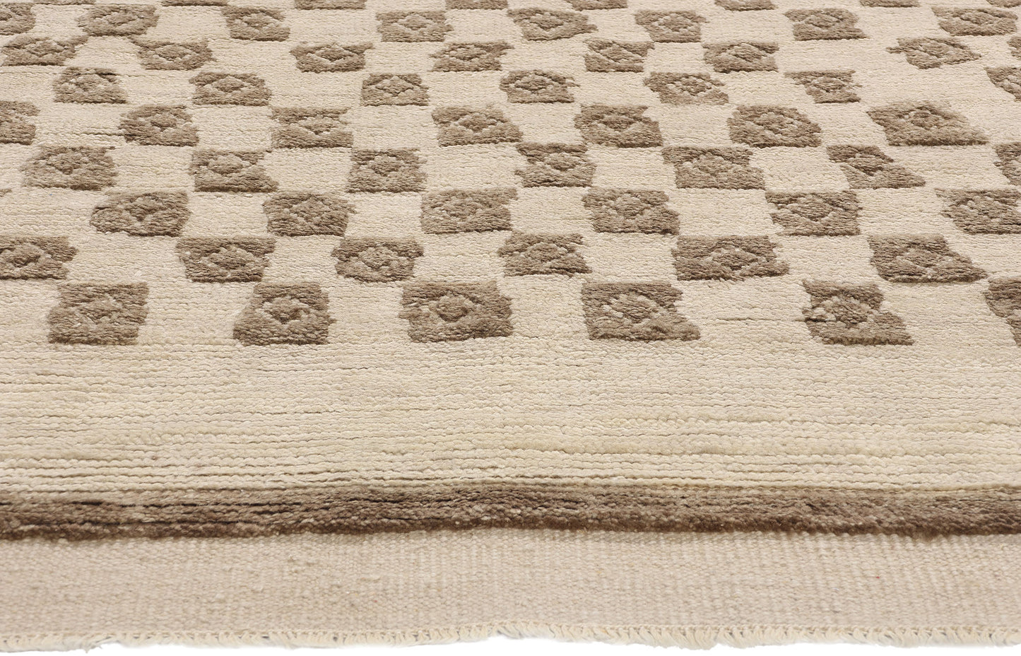 8 x 10 Modern Checkered Moroccan High-Low Rug 31193