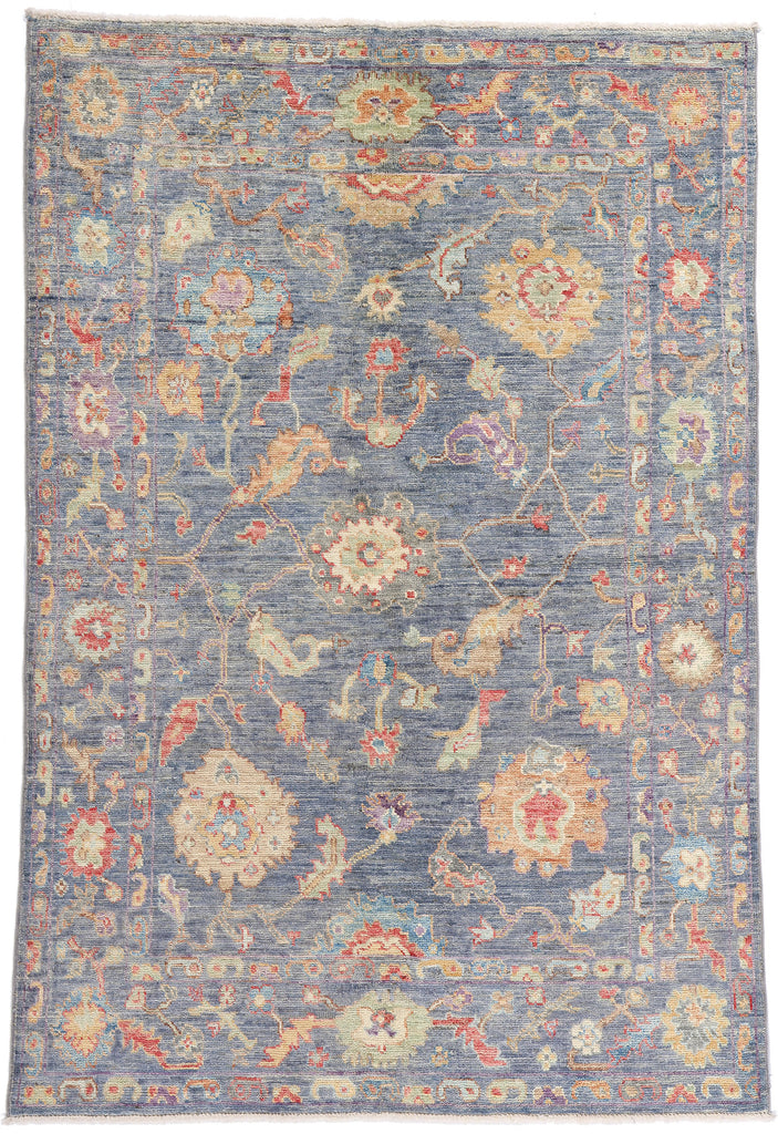 5 x 7 Modern Colorful Blue Oushak Rug 80972