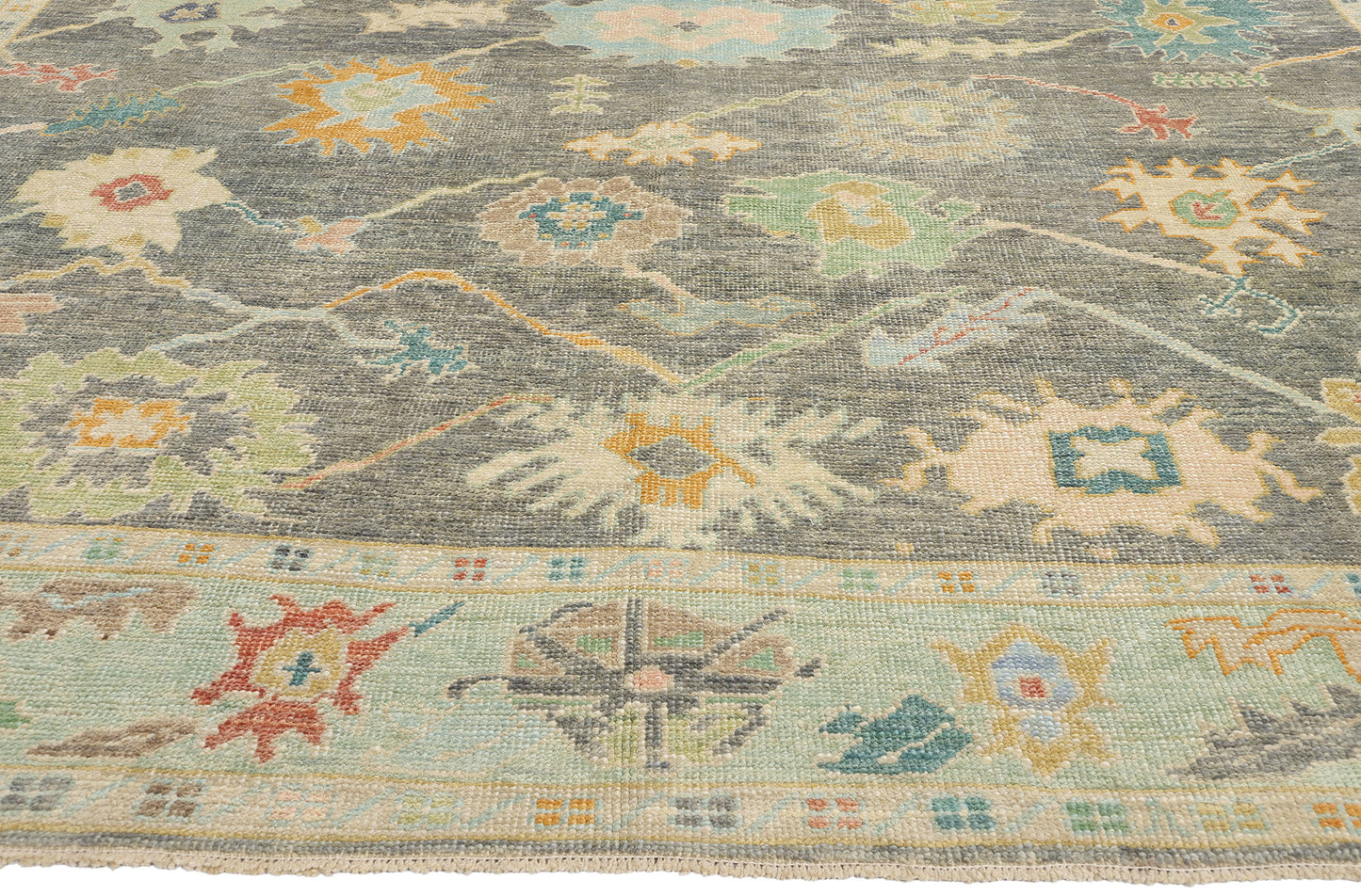 10 x 14 Colorful Turkish Oushak Rug 53958
