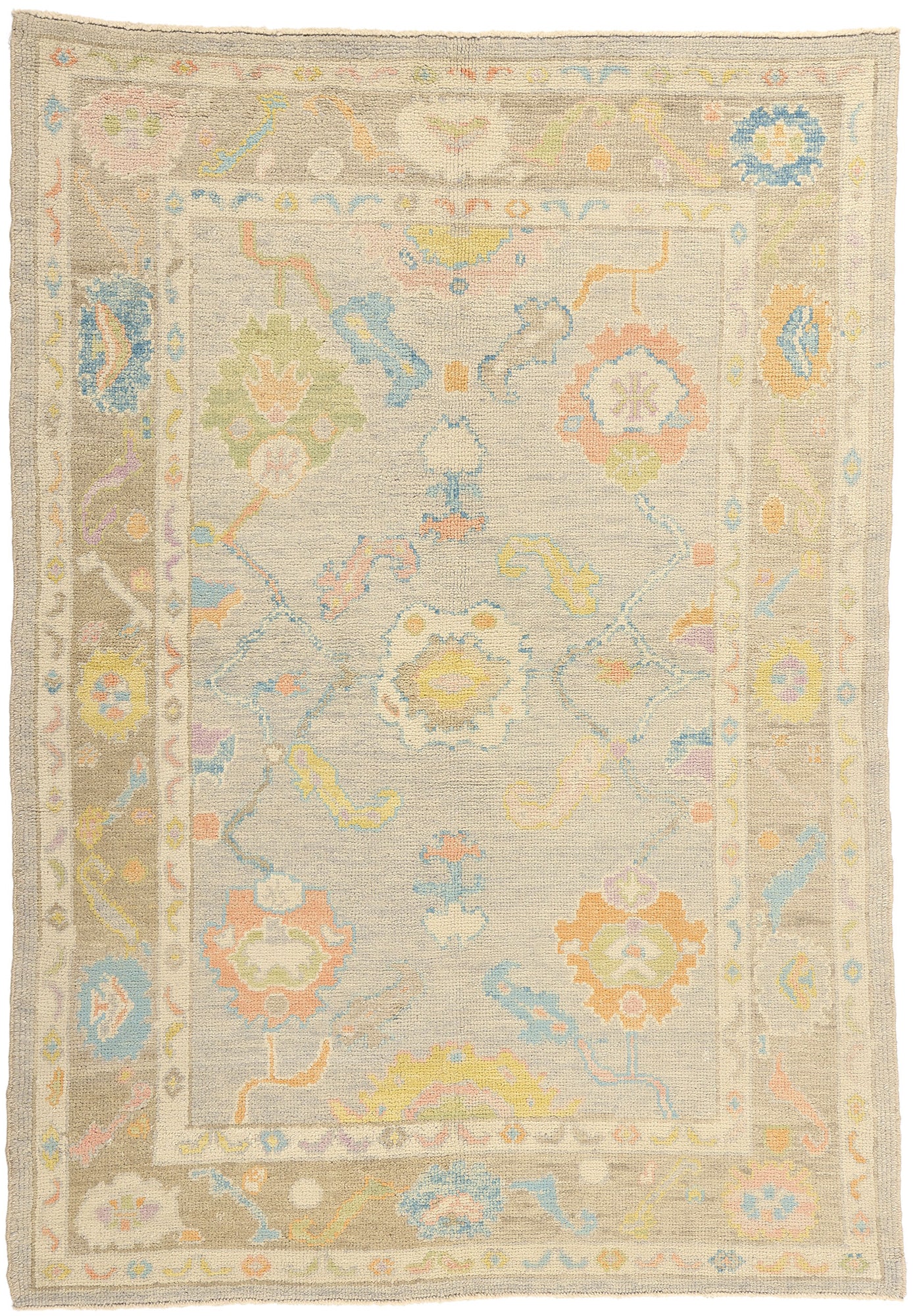 5 x 7 Colorful Turkish Oushak Rug 53593