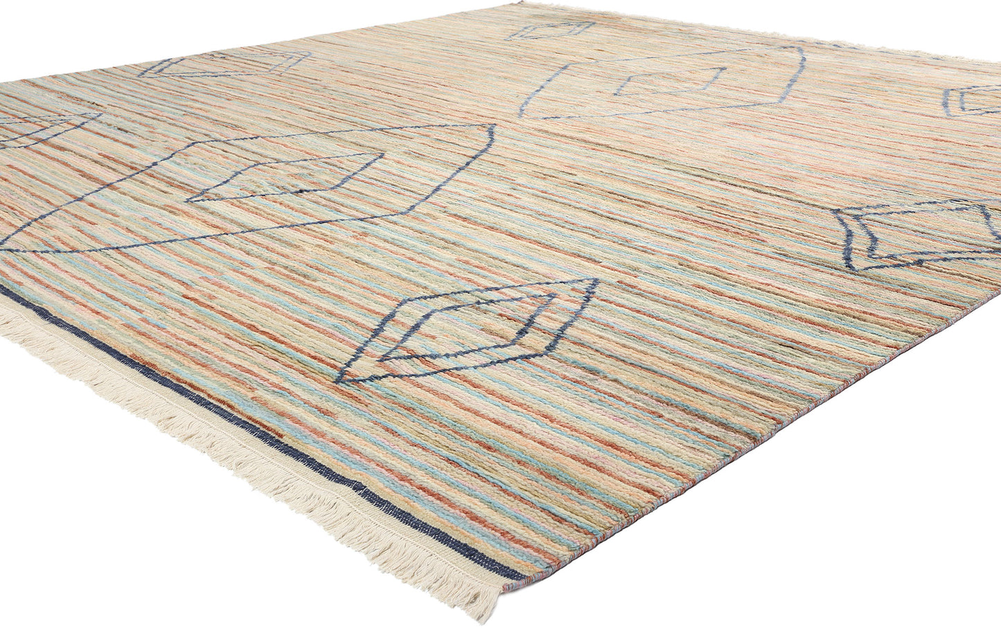 10 x 10 Desert Mirage Striped Modern Moroccan Rug 31286