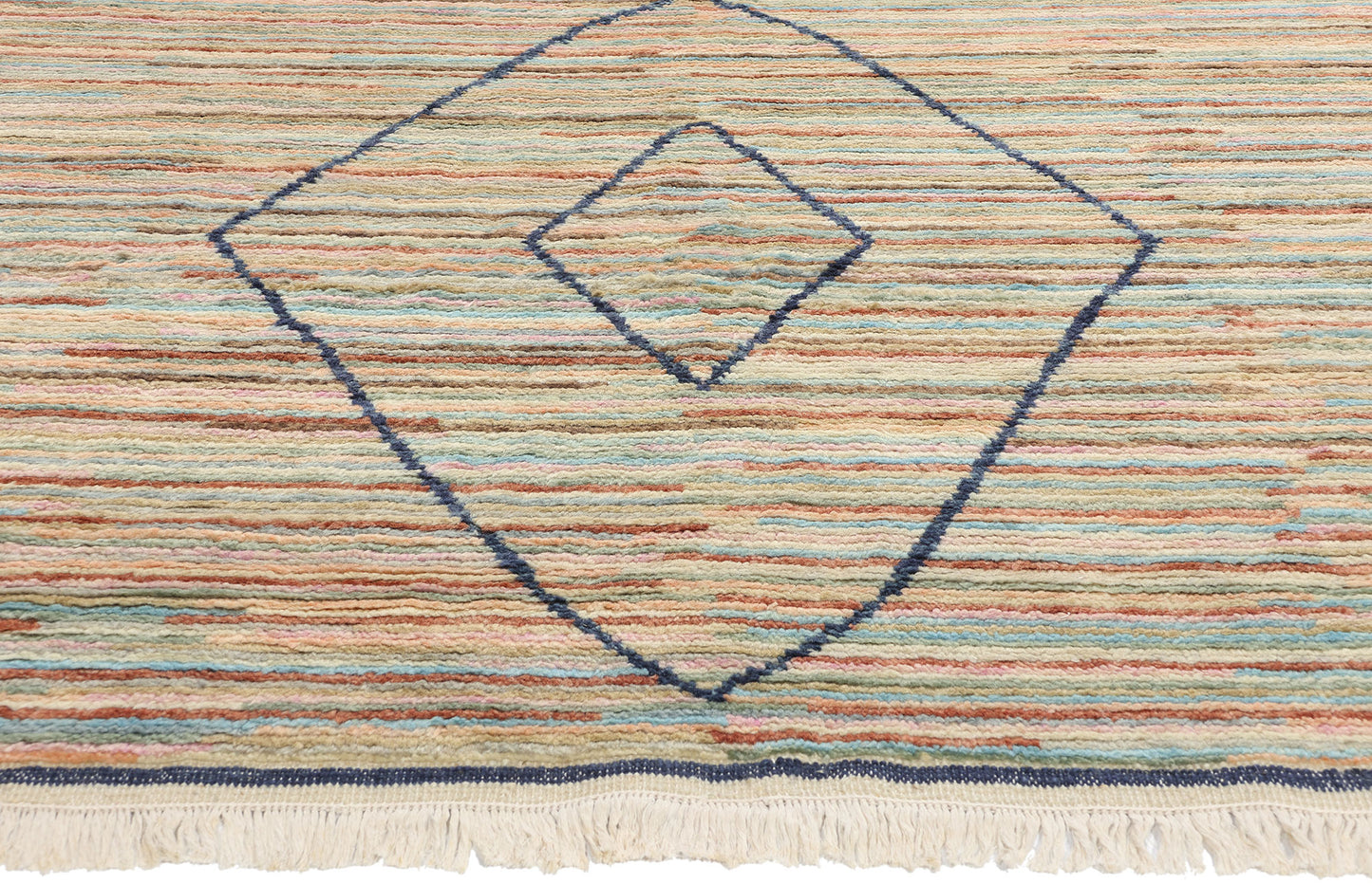 10 x 10 Desert Mirage Striped Modern Moroccan Rug 31286