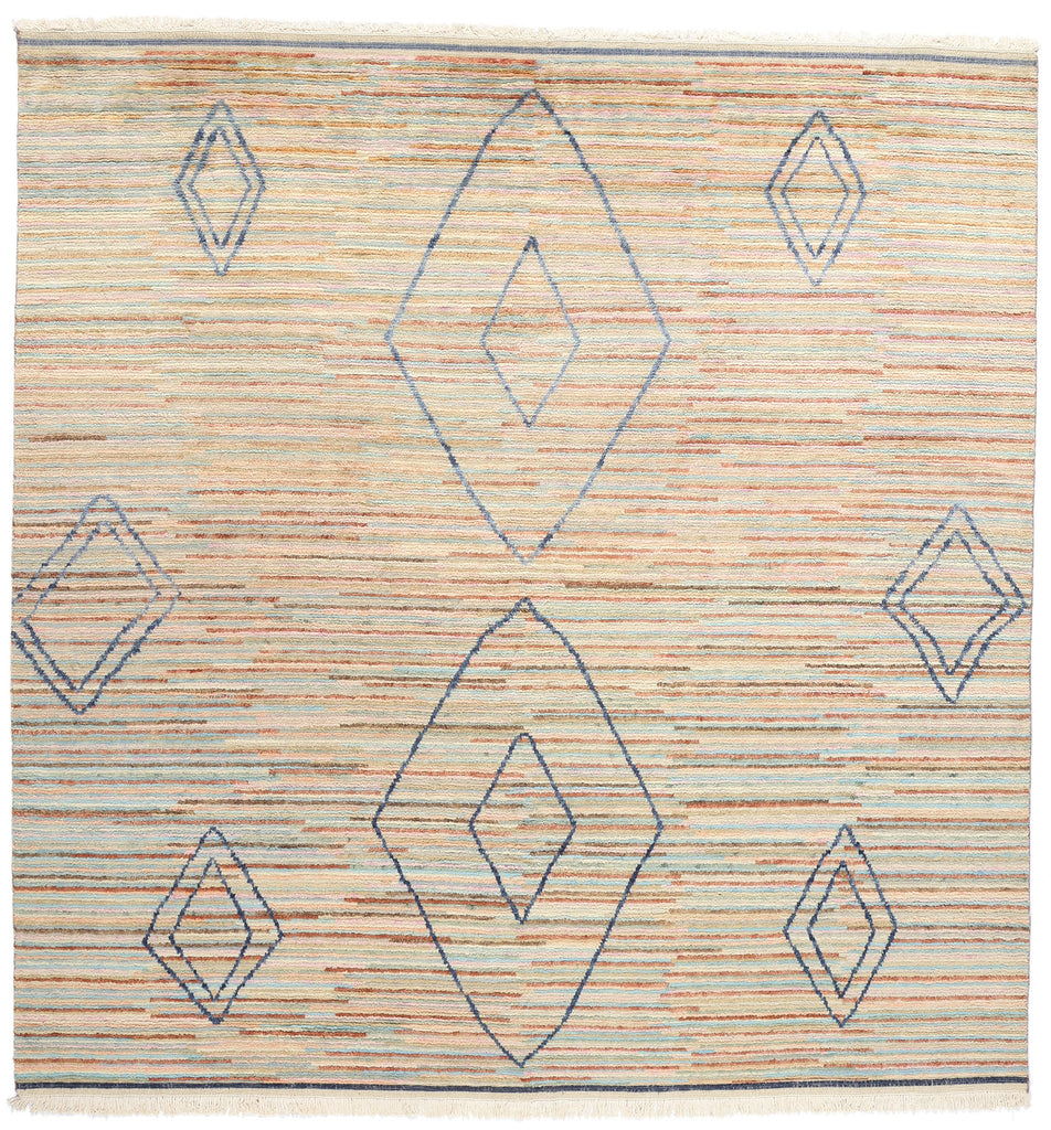 10 x 10 Desert Mirage Striped Modern Moroccan Rug 31286