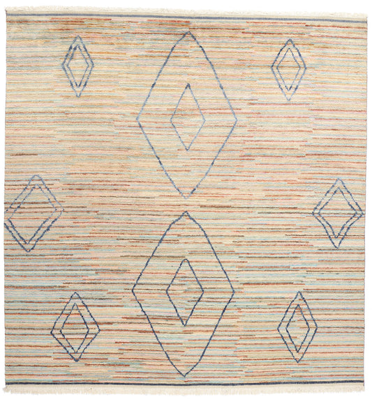 10 x 10 Desert Mirage Striped Modern Moroccan Rug 31286