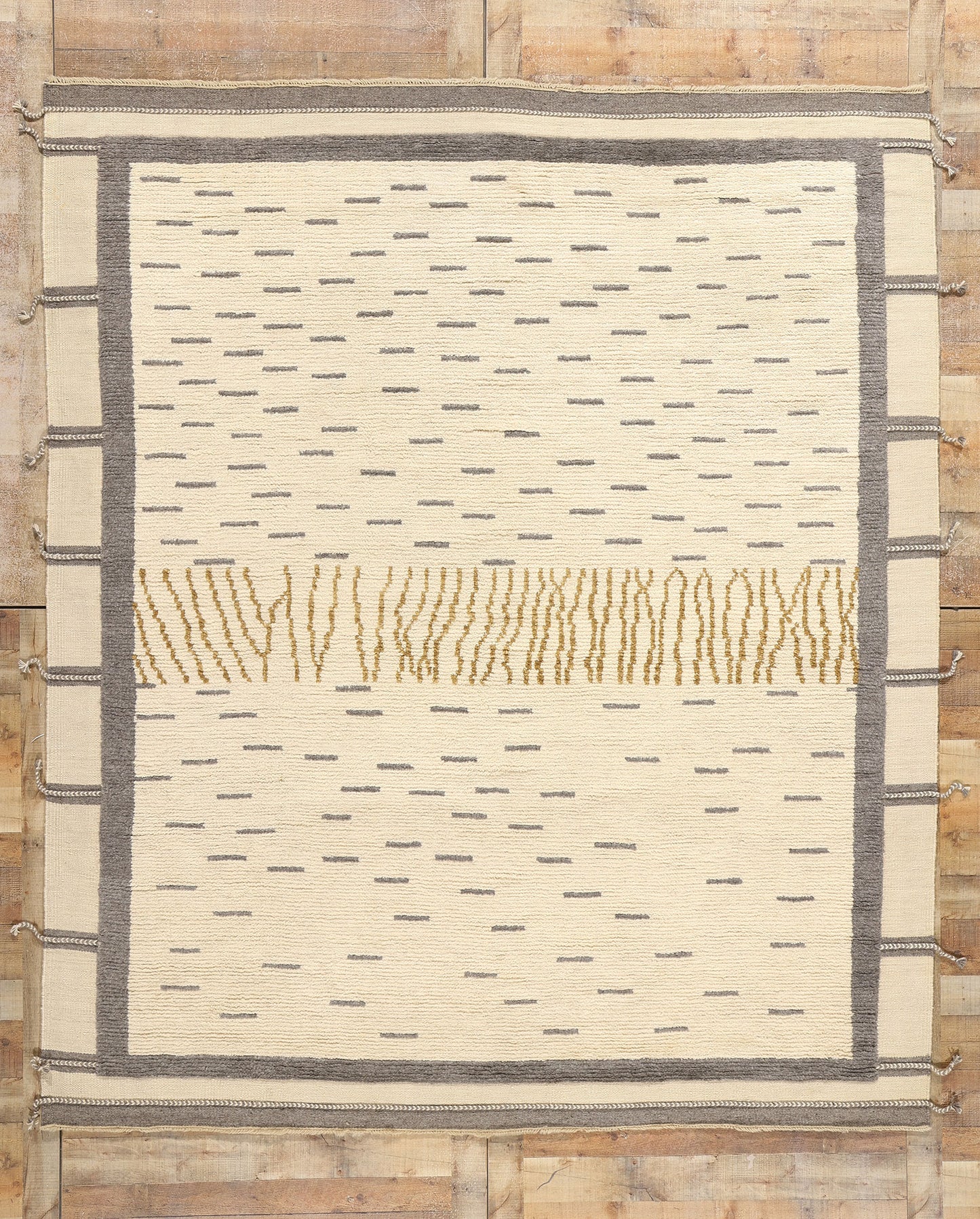 8 x 10 Modern Desert Striations Moroccan Rug 31196