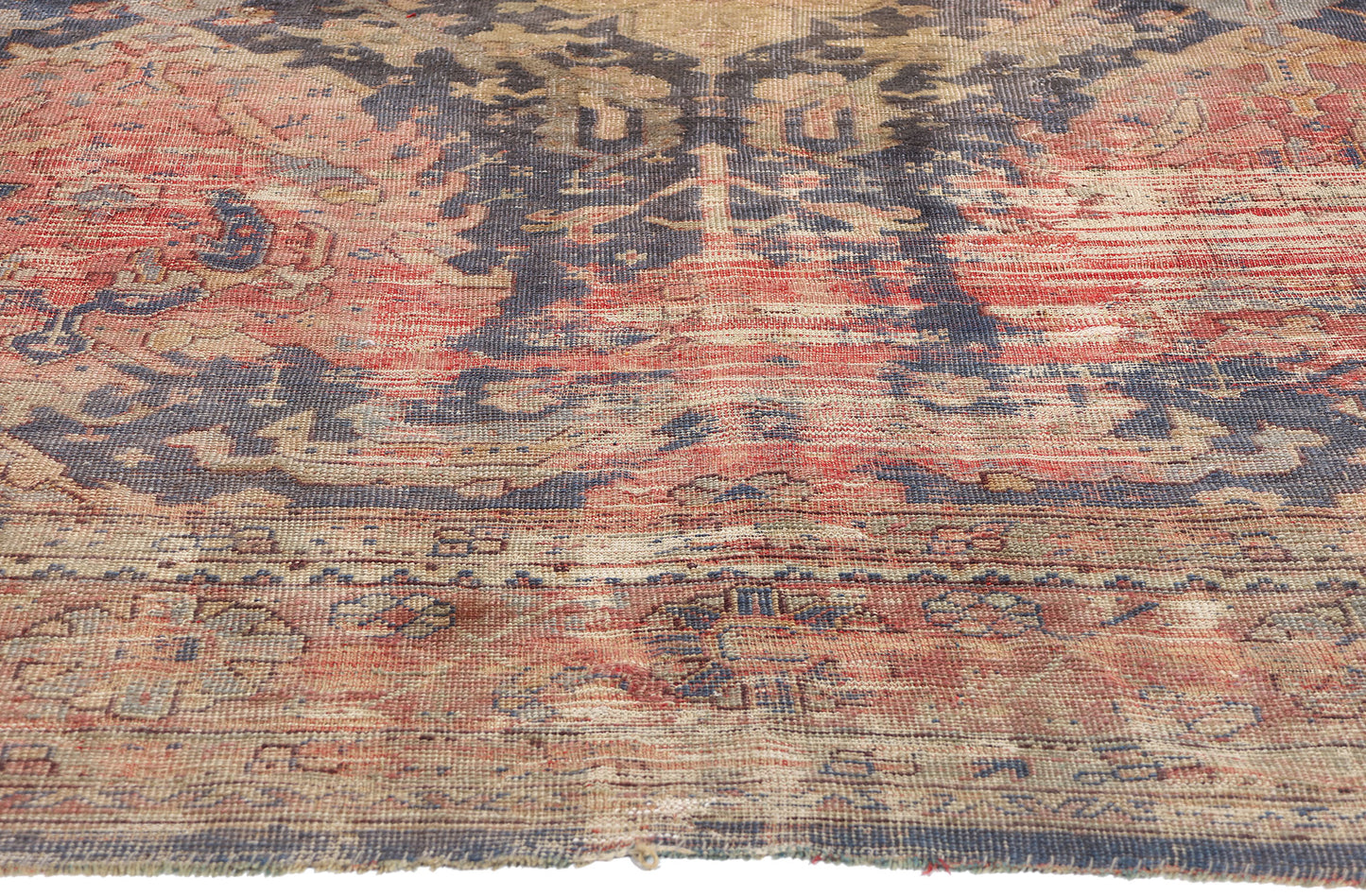 9 x 10 Antique Turkish Oushak Rug 78744