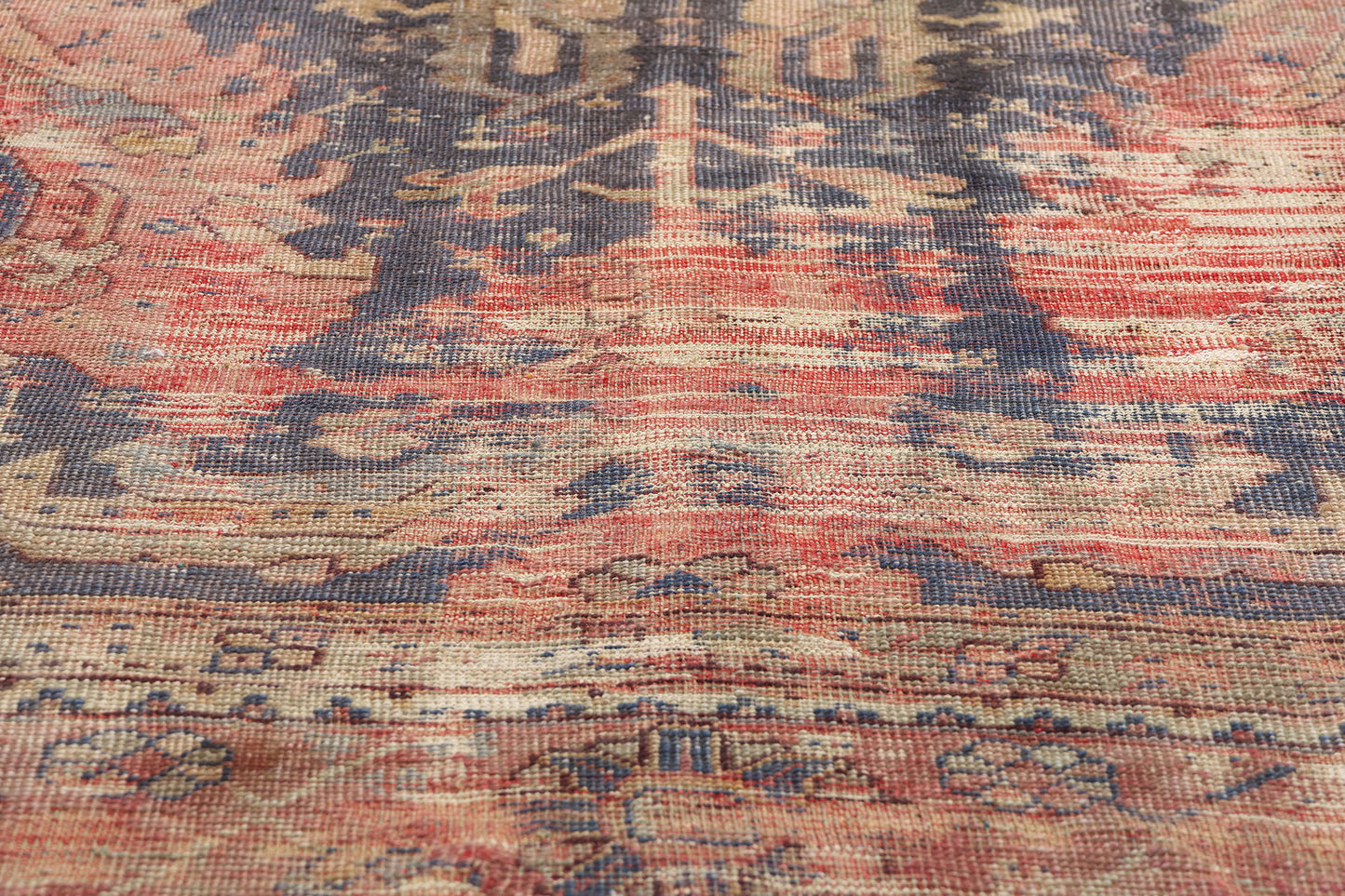 9 x 10 Antique Turkish Oushak Rug 78744
