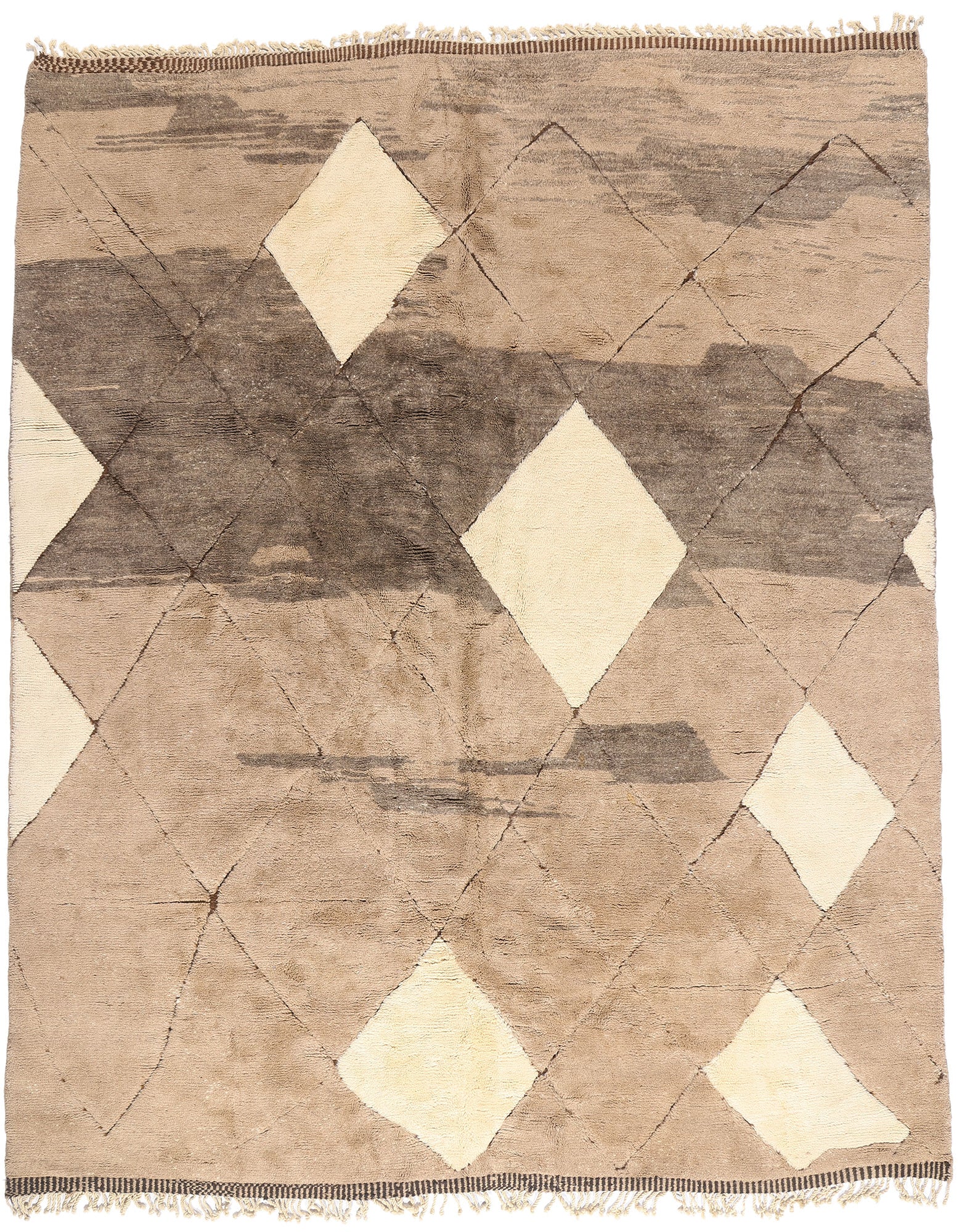 11 x 13 - Earth-Tone Beni Mrirt Moroccan Rug - 21161