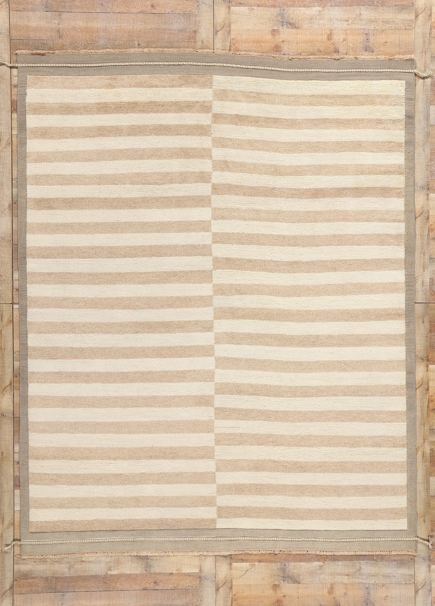 8 x 10 Desert Lines Organic Modern Moroccan Rug 31194