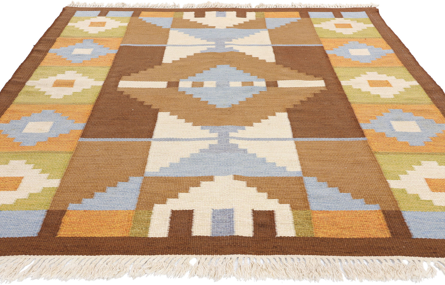 6 x 8 Evy Svensson Vintage Swedish Rollakan Rug 79039
