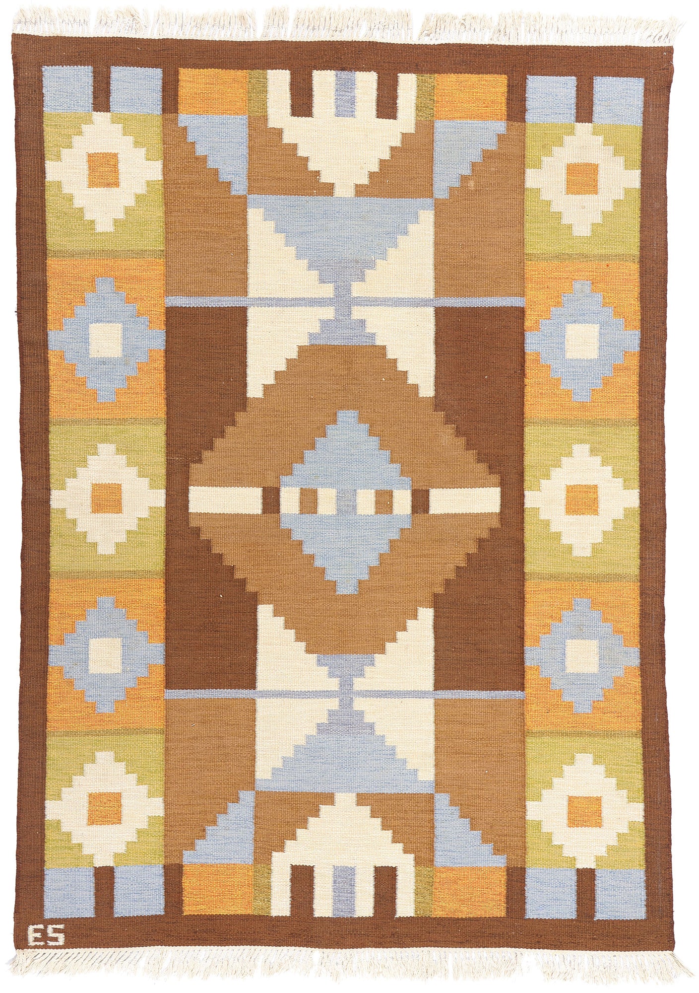 6 x 8 Evy Svensson Vintage Swedish Rollakan Rug 79039