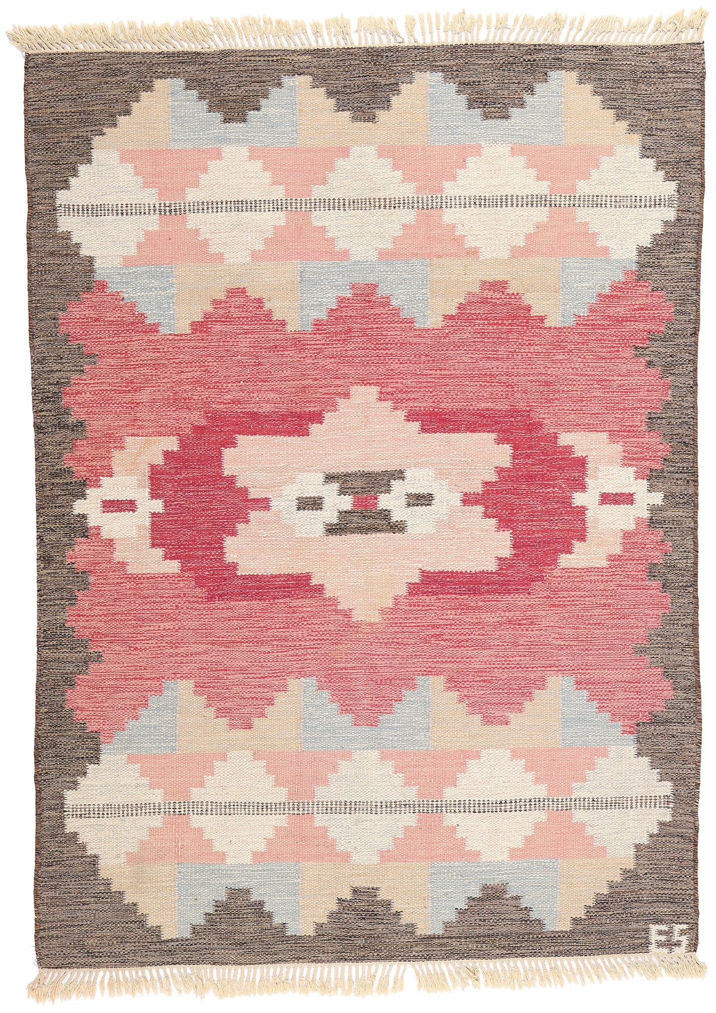 6 x 8 Evy Svensson Vintage Swedish Rollakan Rug 79045