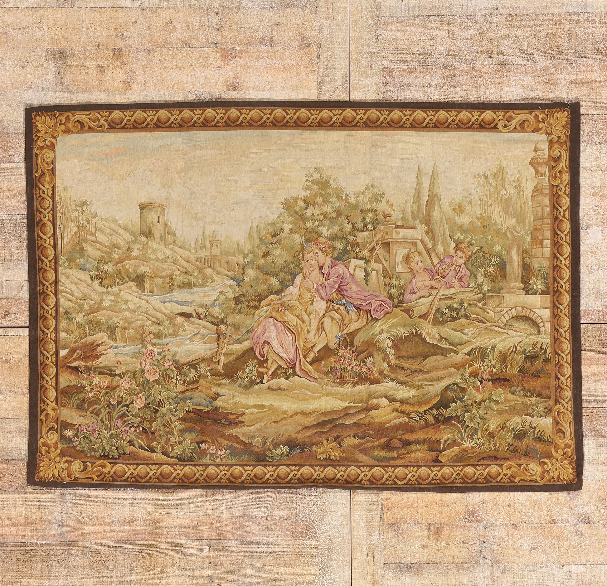 4 x 6 Francois Boucher Reproduction Rococo Tapestry 73697