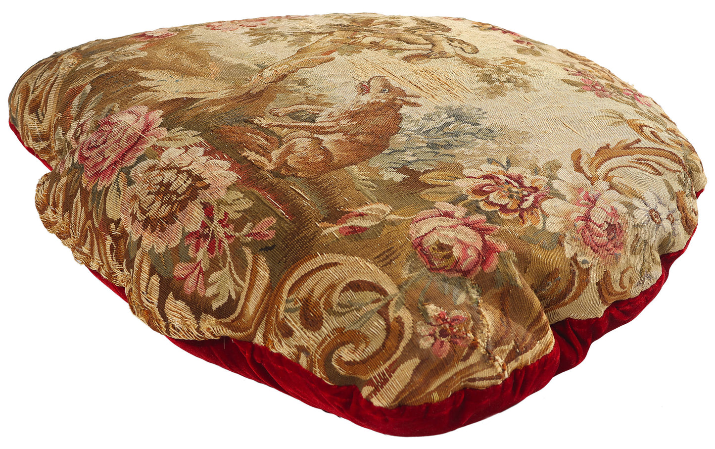 2 x 2 Antique French Aubusson Tapestry Cushion 79199