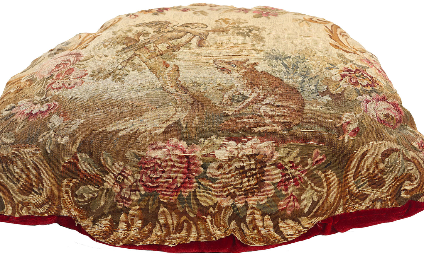 2 x 2 Antique French Aubusson Tapestry Cushion 79199