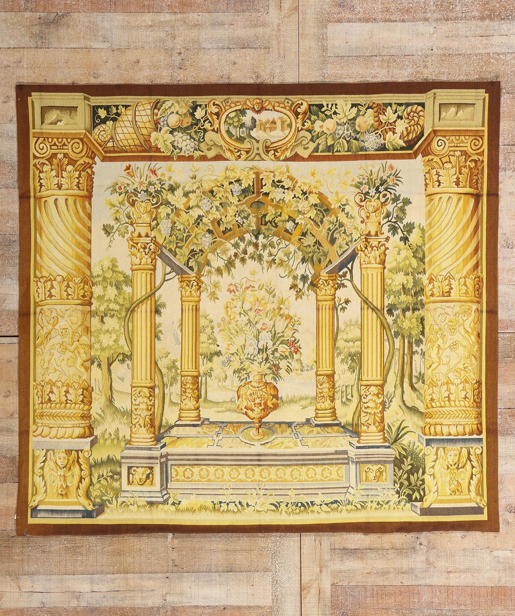 5 x 6 Flemish Garden Tapestry Inspired by Jacob Wauters 73698