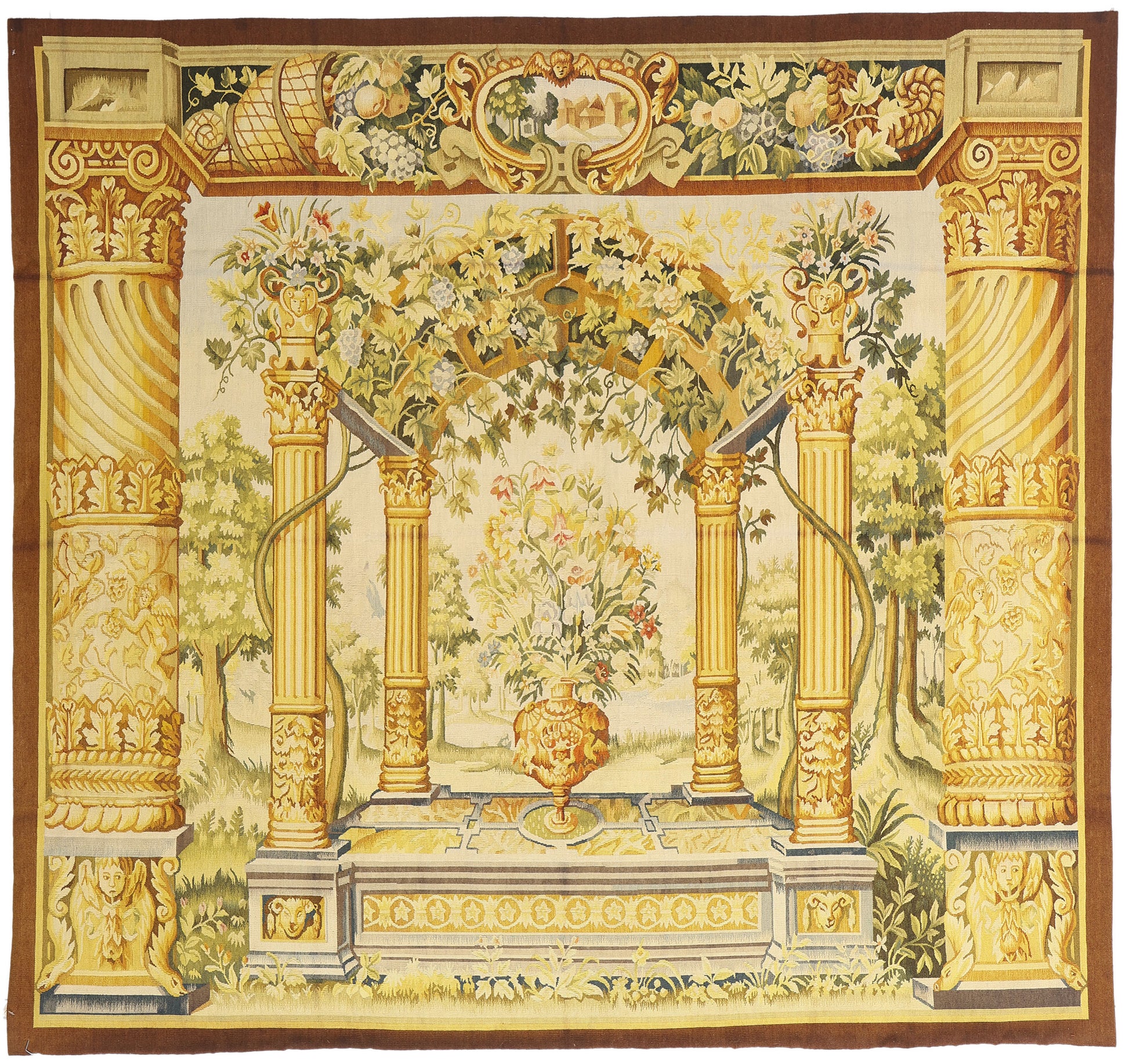 5 x 6 Flemish Garden Tapestry Inspired by Jacob Wauters 73698
