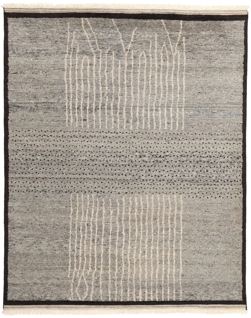 8 x 10 Dusk Lines Modern Gray Moroccan Rug 31206