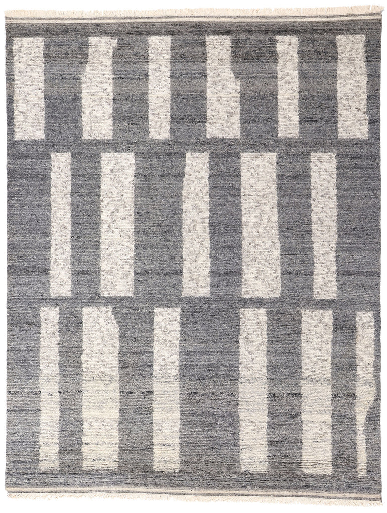 8 x 10 Urban Bauhaus Modern Gray Moroccan Rug 31216