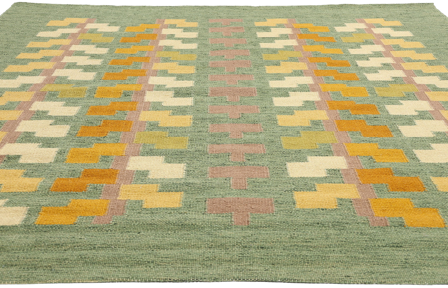 8 x 10 Scandinavian Modern Swedish Inspired Kilim Rug 31125
