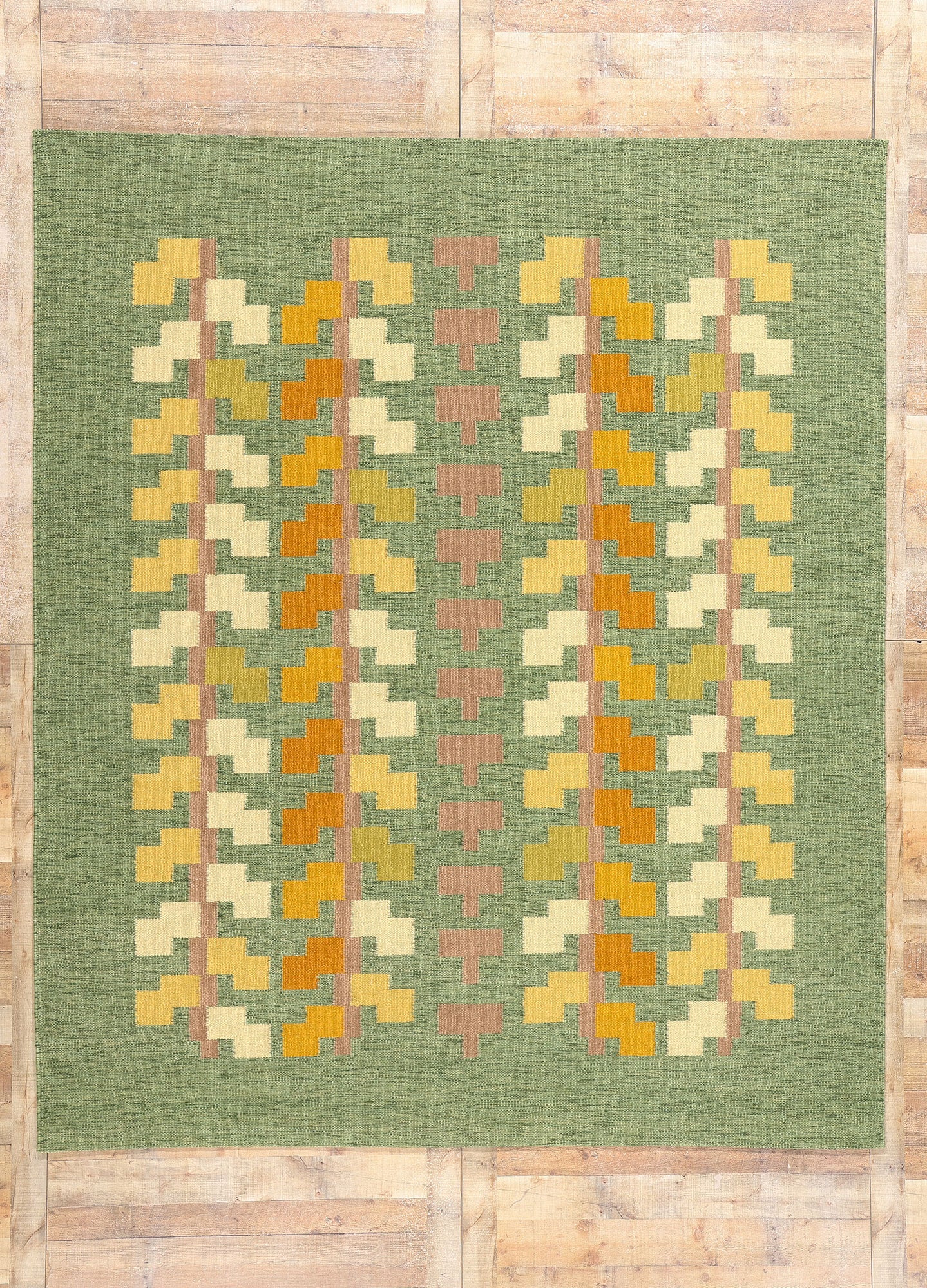 8 x 10 Scandinavian Modern Swedish Inspired Kilim Rug 31125