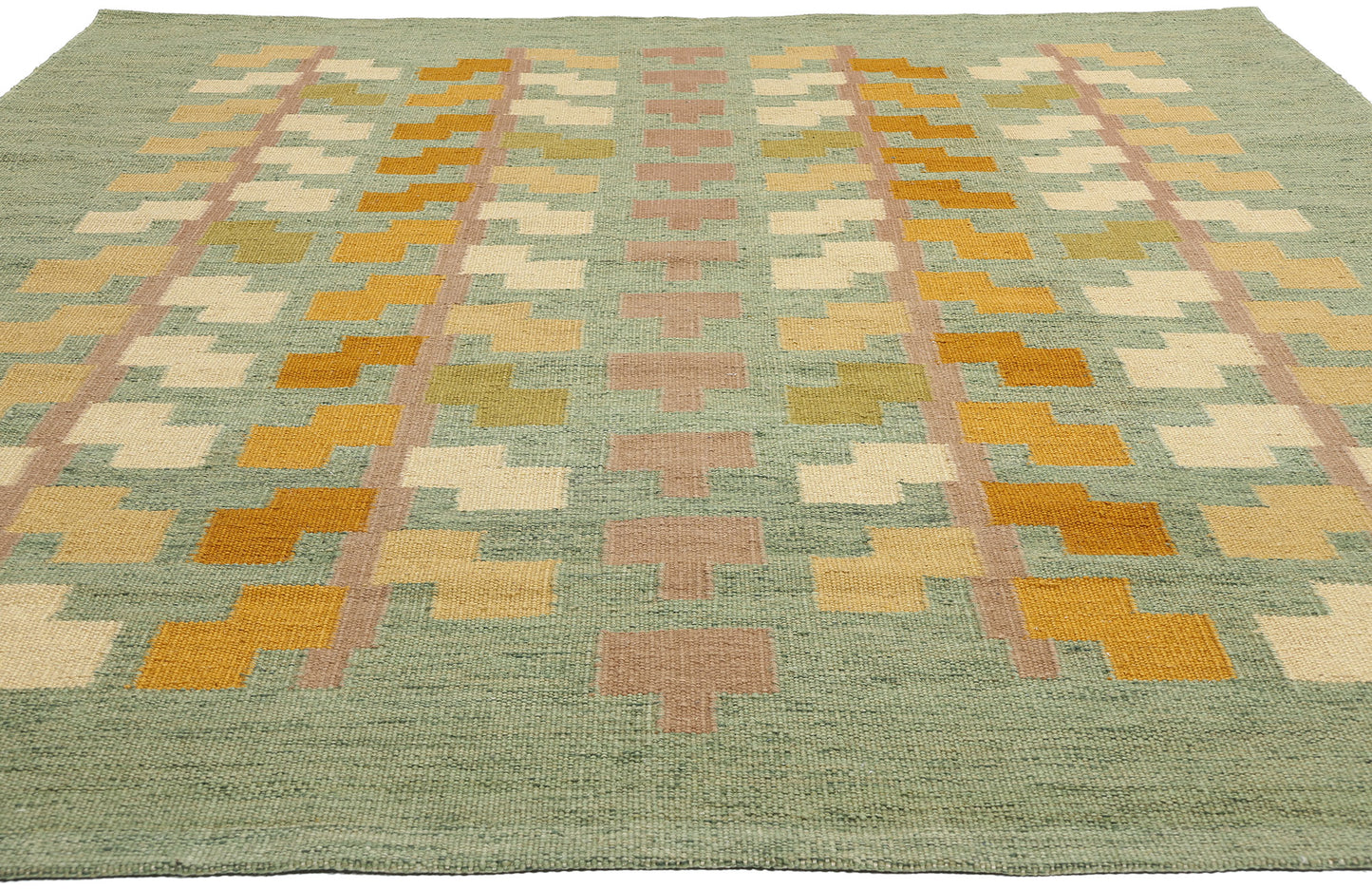 8 x 10 Scandinavian Modern Swedish Inspired Kilim Rug 31126
