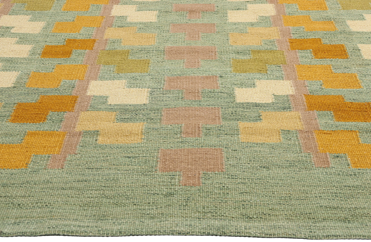 8 x 10 Scandinavian Modern Swedish Inspired Kilim Rug 31126