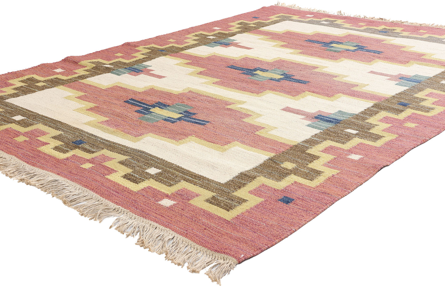 5 x 8 Greta Kruse Vintage Swedish Rollakan Rug 79038